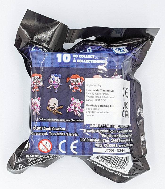 Five Nights at Freddy's Sister Location Hangers mystery bag with collectible characters.