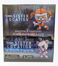Load image into Gallery viewer, Five Nights at Freddy&#39;s Sister Location hangers display box featuring Circus Baby and Funtime Foxy.
