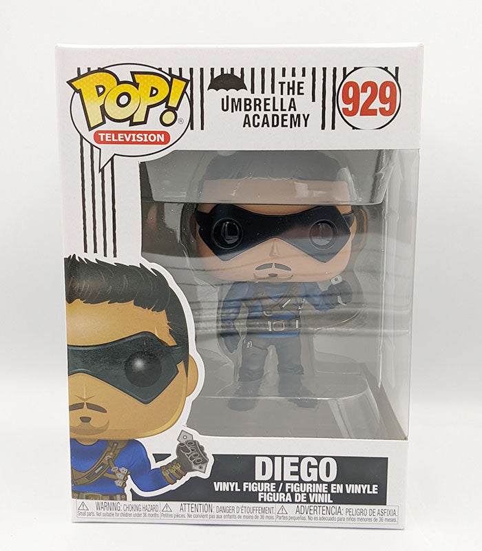 Umbrella Academy Diego POP! Vinyl Figure in display box.