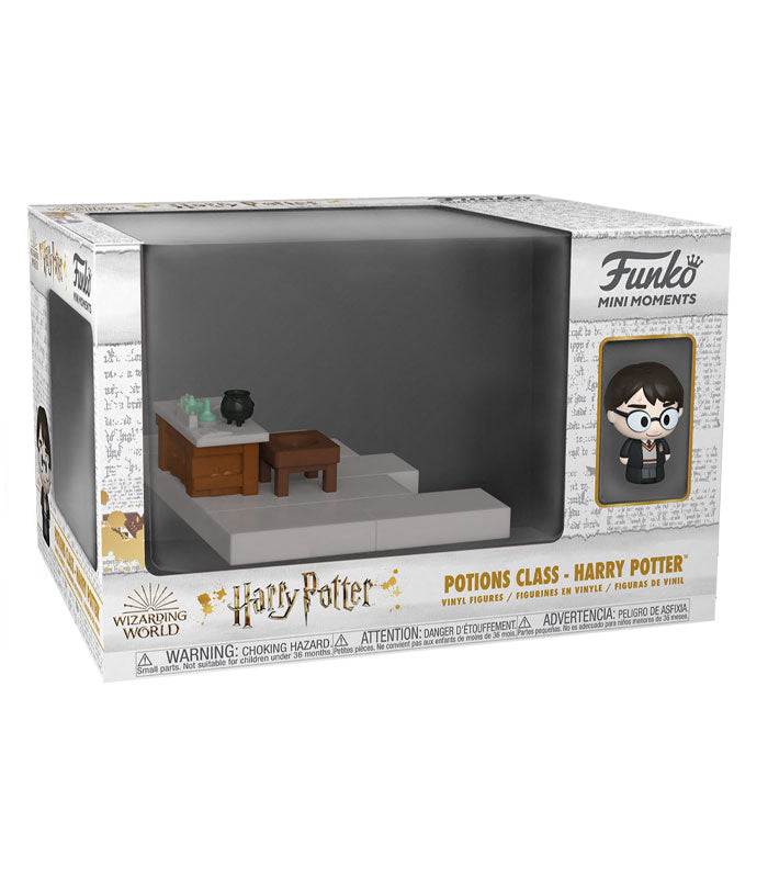 Funko POP! Mini Moments Potions Class Harry Potter collectible set in box.