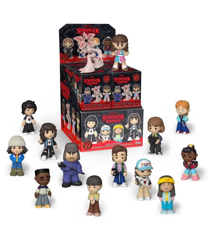 Funko Mystery Minis - Stranger Things collectible figures displayed in a group.