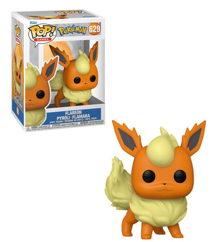 Flareon Pokemon POP! Vinyl Figure in display box.
