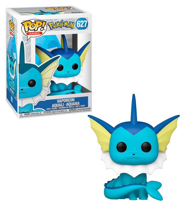 Vaporeon Pokemon POP! Vinyl Figure in display box.