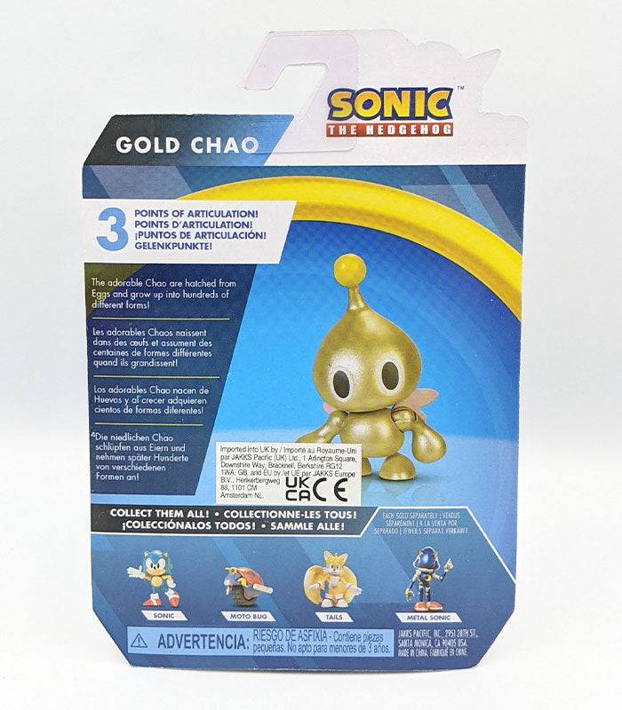 Gold Chao Mini Figure back of pack