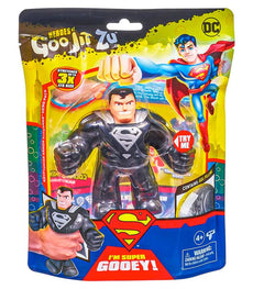 Heroes of Goo Jit Zu Kryptonian Armor Superman toy in packaging, stretchy and squishy figure suitable for ages 4 and up.