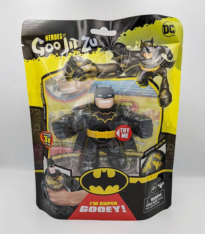 Heroes Of Goo Jit Zu Batman toy in packaging, stretchy and gooey superhero figure.