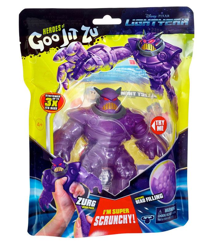 Heroes of Goo Jit Zu Lightyear Zurg stretchy action figure in packaging.