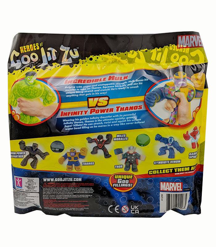 Heroes of Goo Jit Zu Marvel Versus Pack - Hulk Vs Thanos back of pack