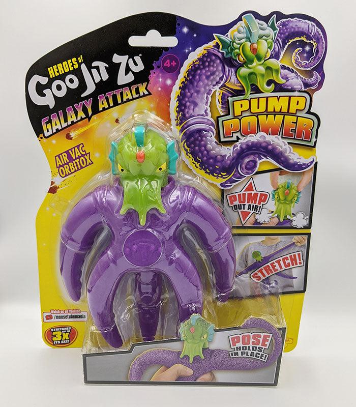 Heroes of Goo Jit Zu Galaxy Attack Air Vac Orbitox action figure in packaging.