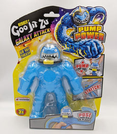 Heroes of Goo Jit Zu Air Vac Thrash action figure in packaging with galaxy design and pump power feature.