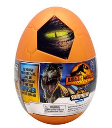 Jurassic World Captivz Dominion Surprise Egg with dinosaur-themed packaging and toy contents.