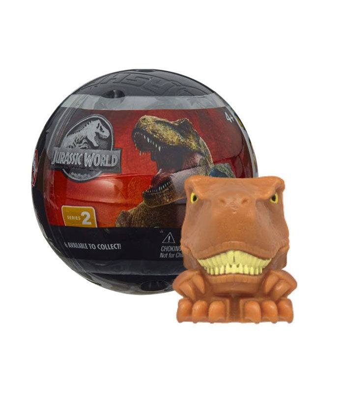 Mash'ems Jurassic World Series 2 toy capsule featuring T-Rex character.