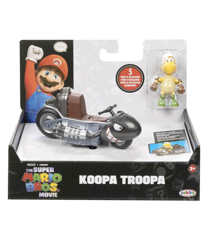 Super Mario Bros. Movie - Koopa Troopa Kart and Figure set with poseable figure and detailed kart.