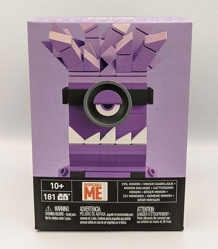Kubros Mega Bloks Evil Minion construction set box, 181 pieces, ages 10+.