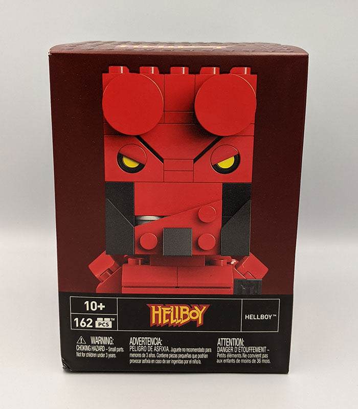 Kubros Mega Bloks Hellboy construction set, 162 pieces, ages 10+, iconic red details.