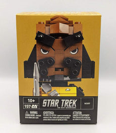 Kubros Mega Bloks Worf construction set box with 157 pieces, featuring Star Trek The Next Generation's Worf.