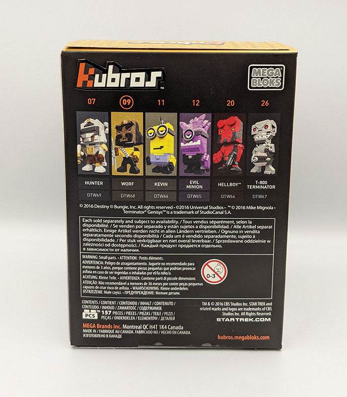 Kubros Mega Bloks - Worf back of box