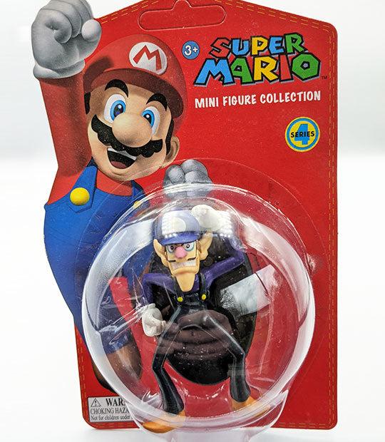 Super Mario Mini Figure - Waluigi in packaging, 2.5-inch collectible toy.