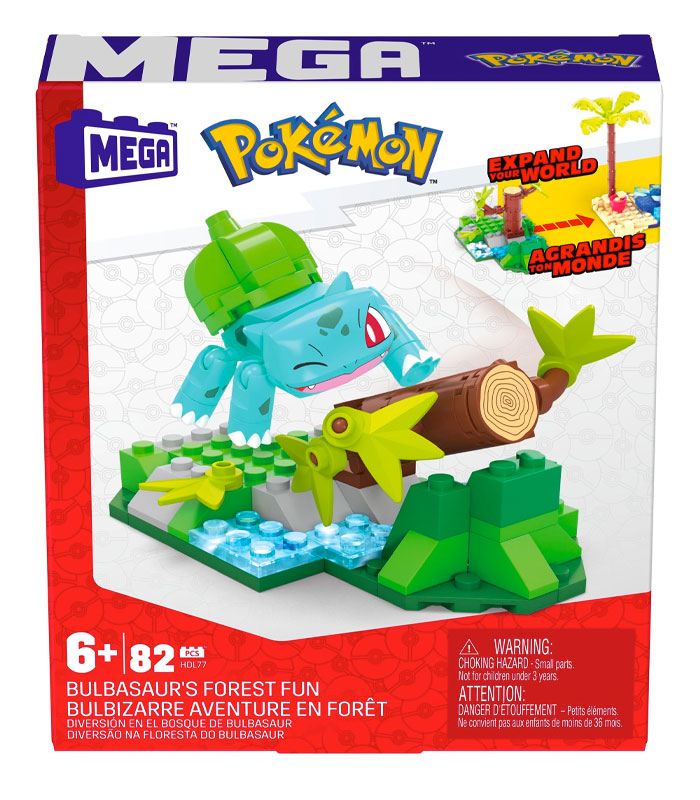 MEGA Pokemon Bulbasaur Forest Fun Construction Set with 82 pieces.
