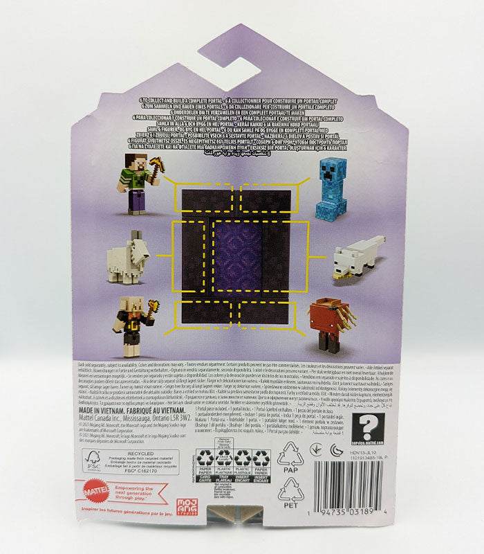 Minecraft Portal Action Figure - Piglin Brute back of pack