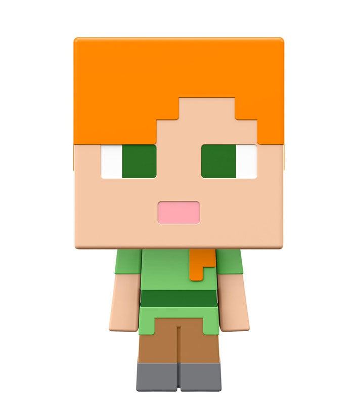 Minecraft Mob Heads Minis - Alex action figure with large head and moving parts.
