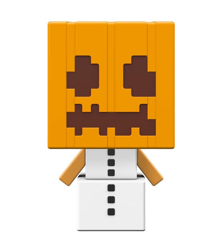 Minecraft Mob Heads Minis - Snow Golem action figure with large head and movable parts.
