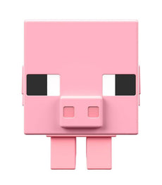 Minecraft Mob Heads Minis - Pig action figure with large head and movable parts.