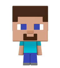 Load image into Gallery viewer, Minecraft Mob Heads Minis - Steve action figure with large head and movable parts, perfect for kids and video game fans.
