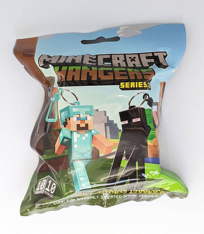 Minecraft Series 2 Hangers Blind Bag featuring mystery Minecraft characters and items.