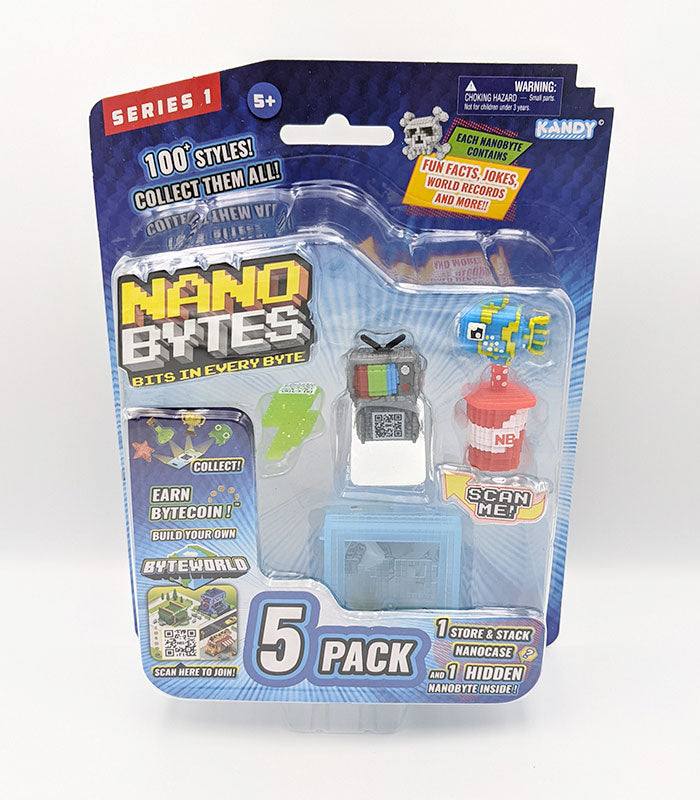 Nanobytes 5 Pack - Red Drink Set, collectible toy with QR codes, Byte World access, suitable for ages 3+.