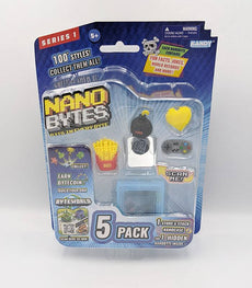 Nanobytes 5 Pack - Red Fries Set collectible toy set with digital game access features.
