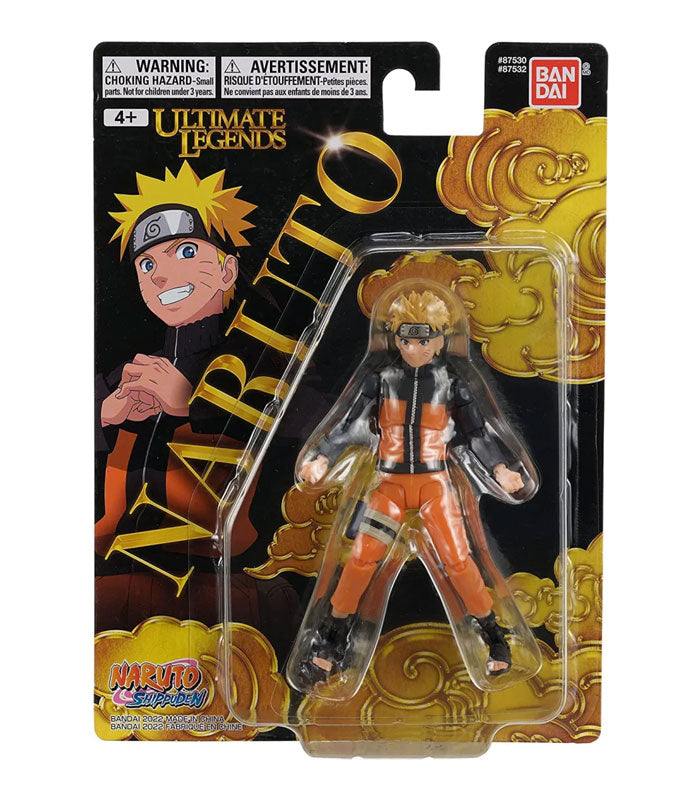 Ultimate Legends Naruto Uzumaki 12cm adult action figure in packaging, featuring detailed design and 15 articulation points, suitable for ages 4 and up.