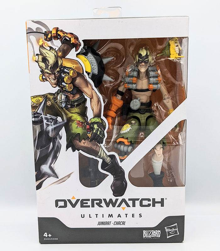 Overwatch Ultimates Series Junkrat action figure with accessories and articulation.
