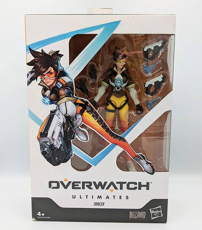 Overwatch Ultimates Series Action Figure - Tracer in packaging with accessories.