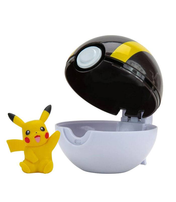 Poké Ball toy set featuring Pikachu and Great Ball for kids.