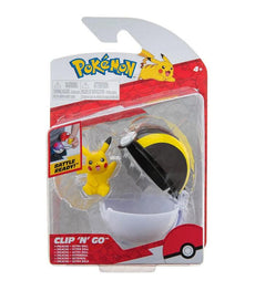 Pokemon Clip 'N' Go Poké Ball with Pikachu figure set in packaging.