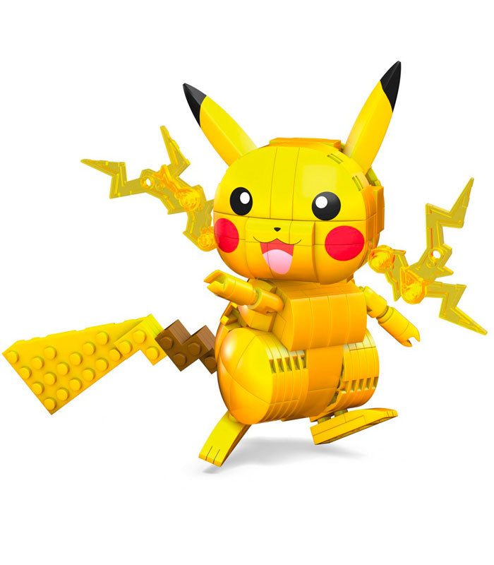 Pokemon Mega Pikachu 211-piece construction set, fully poseable toy for fans.