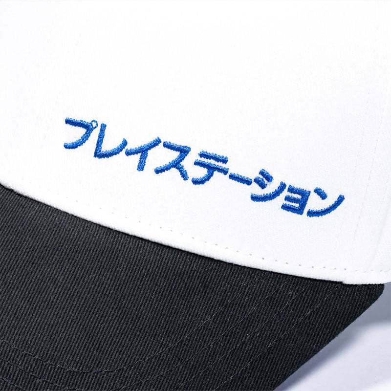 Official Playstation Japanese Inspired Snapback hat with embroidered logo.