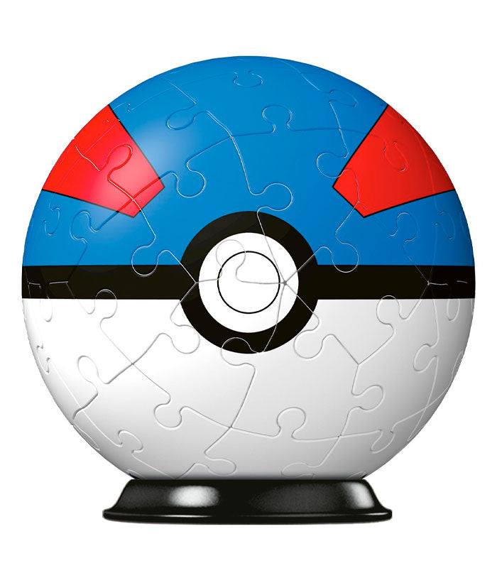 Pokemon Great Ball 54 Piece 3D Puzzle, sturdy plastic, assembled model.
