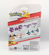 Load image into Gallery viewer, Packaging of Pokemon Battle Figures featuring Charizard with action features highlighted.
