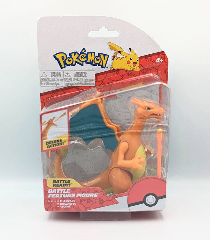 Charizard Pokémon Battle Figure in packaging with action fire blast feature.