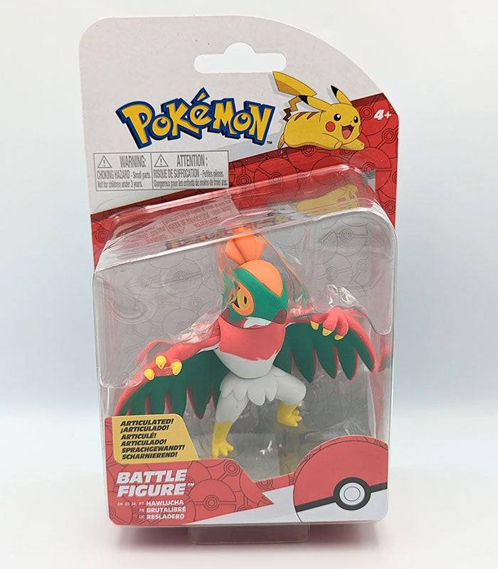 Pokemon Battle Figures - Hawlucha toy in packaging, featuring articulated design and vibrant colors. Suitable for ages 4 and up.