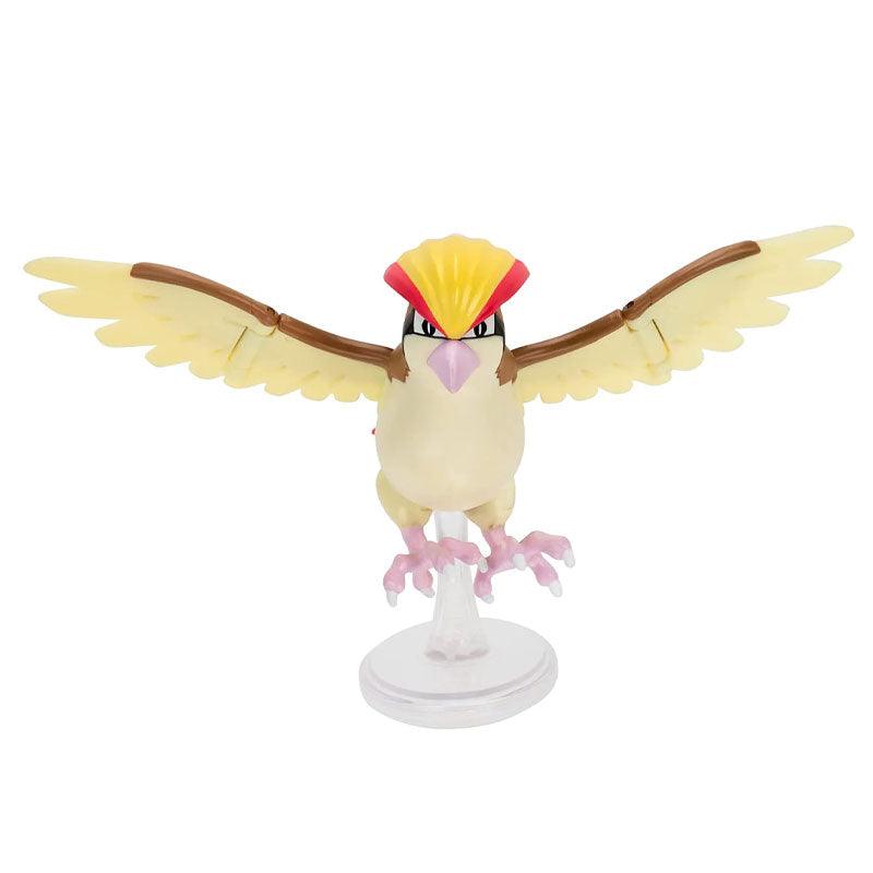 Pokemon Battle Figures - Pidgeot collectible with detailed design of brown and cream colors and red and yellow feathers.