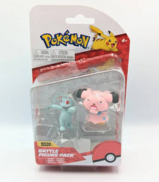 Pokemon Battle Figures Machop and Snubbull set in packaging.