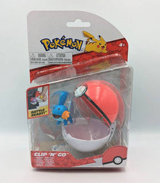 Pokemon Clip 'N' Go Mudkip figure set with Poke Ball packaging.