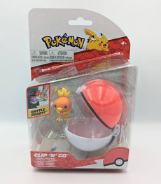 Pokemon Clip 'N' Go Torchic action figure with Poke Ball in packaging.