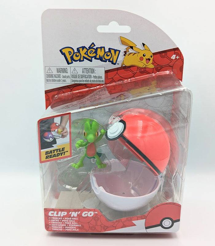 Pokemon Clip 'N' Go Treecko figure with Pokeball in packaging.
