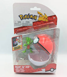 Pokemon Clip 'N' Go Treecko figure with Pokeball in packaging.