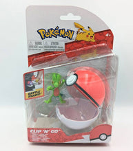 Load image into Gallery viewer, Pokemon Clip &#39;N&#39; Go Treecko figure with Pokeball in packaging.
