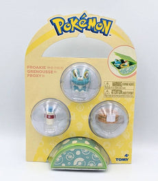 TOMY Pokemon PitaPoke Froakie Playset with accessories and carry case.